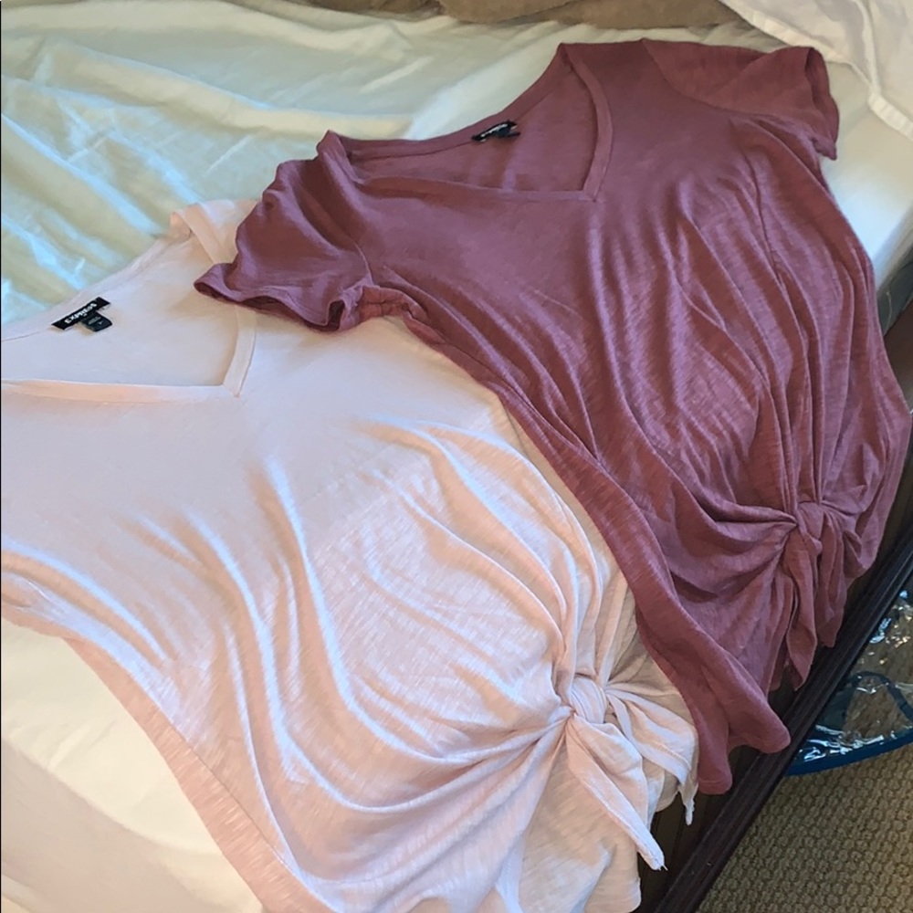 Express women’s v neck tees